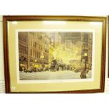 Len F Tantillo - limited edition print 'Washington Street, New York' Lake Ontario 43/950, signed -