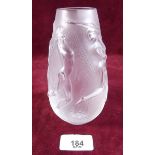 A modern Lalique glass vase decorated nudes 'Danseuse' 13.5cm tall