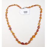 An amber necklace