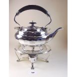 A silver tea kettle on stand, Birmingham 1926 - 1295g