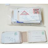 Stamps - two packets of all world postal covers and cards, one full of material mainly from QV -