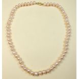 A freshwater pearl necklace