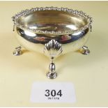 A silver salt pot, London 1772 - 85g