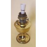 A brass oil lamp converted to electricity