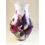 A Moorcroft lamp base decorated in the Iris pattern - 22cm