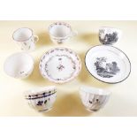 A collection of late 18th and early 19th century tea bowls and saucers