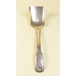 A long handled silver caddy spoon by GU, Birmingham 1841