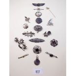 A good selection of brooches