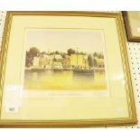 Len F Tantillo - limited edition print 'Schenectedy Harbour 1814' - signed, 20 x 25cm