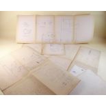 Ten various engineers drawings for miniature gauge railway by Percival Marshall