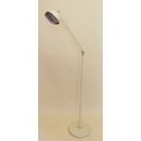 A 1950's retro cream and gilt floor standing anglepoise lamp