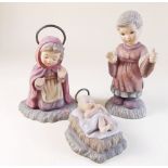 Three Goebel Nativity figures of Mary, Joseph and Baby Jesus