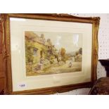 J W Millikan - late 19th century watercolour Bourton on The Hill - 17 x 25cm