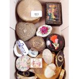 A box of compacts, trinket boxes etc