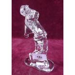 A Waterford Crystal figure of a golfer