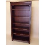 A Chippendale style mahogany large reproduction open bookcase