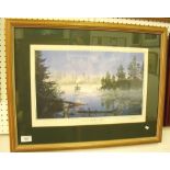 Len F Tantillo - limited edition print 'Marion River 1898' 159/450 - 25 x 40cm