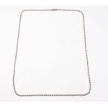 A 9 carat gold beaded link necklace - 7.9g