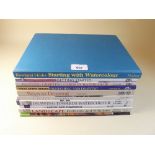 A group of ten books on watercolour painting and drawing