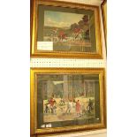 De Condemy - pair of prints Hunting Scenes 30 x 40cm