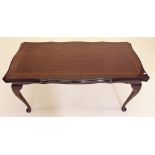 A mahogany reproduction coffee table