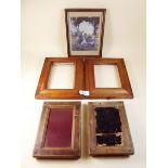 Five various small Victorian wooden picture frames