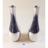 A pair of David Anderson silver vases - 20cm - 328g
