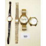 Four mechanical watches including Seiko automatic gents watch, Rotary and Roamer