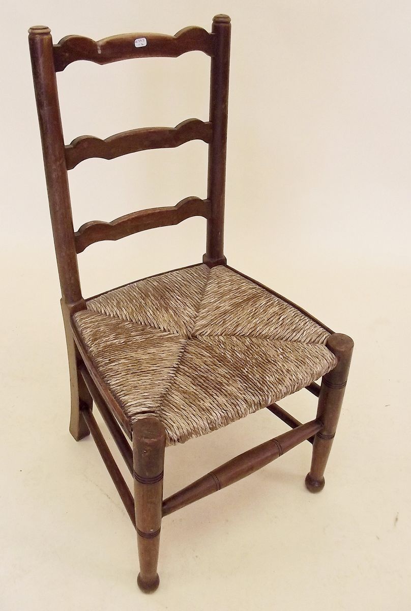 A rush seated childs chair