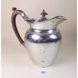 A silver hot milk jug by Mackay and Chisholm Edinburgh, Birmingham 1920 - 22ozs