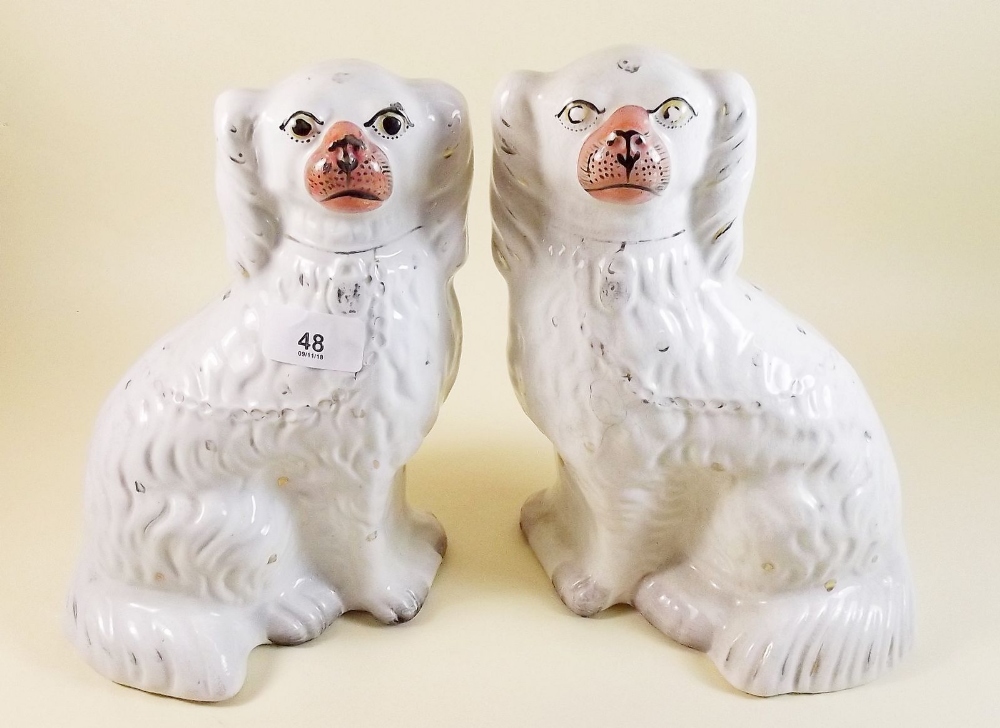 A pair of Victorian Staffordshire dogs 24cm