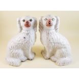 A pair of Victorian Staffordshire dogs 24cm