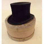 A Scotts silk top hat in cardboard box