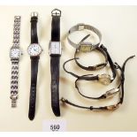 A box of various ladies wrist watches