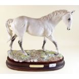 A Royal Doulton limited edition Connoisseur figure of Desert Orchid No 19215 - on wooden base
