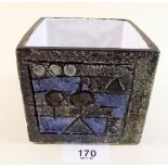 A Troika cube vase, 8cm - marked to base