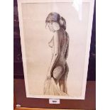 Mark Clark - limited edition etching nude 84/120 - 29 x 18cm