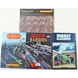 A group of four Hornby Railways Track Plans 5th and 6th Editions and catalogue 28th and 29tg