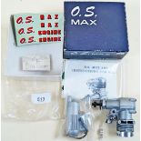 A DS Max 20 R/C model aero engine with glow plug and silencer - boxed and unused