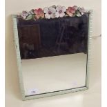 A 1930's Barbolla framed floral easel mirror - 34 x 27cm