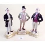 Three scarce Crown Staffordshire figures from Dickens Mr Pickwick Series: 'Sam Weller', 'Mr Pick