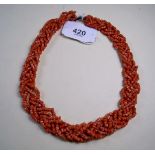 A Victorian coral necklace