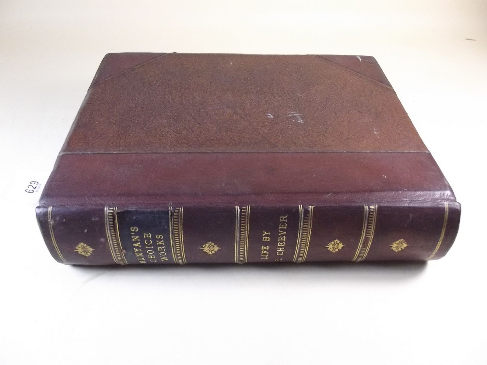 A copy of Bunyans Choice Works by Dr Cheever, leather bound - 1864