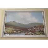 Reginald Daniel Sherrin - gouache Dartmoor scene, 36 x 53cm