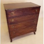 A mahogany reproduction Georgian style chest of four drawers