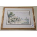 George Williams - watercolour cottage scene, late 19th century - 35 x 24cm, framed and glazed