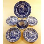 A quantity of Spode 'Italian' teaware