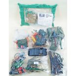 A group of Palitoy Action Man accessories: special operations tent, rifles, machine guns, mortar,