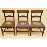 Three 19th century bar back dining chairs