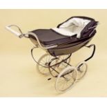 A 1980's model Silver Cross dolls pram